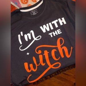 I’m with the witch graphic tee size small